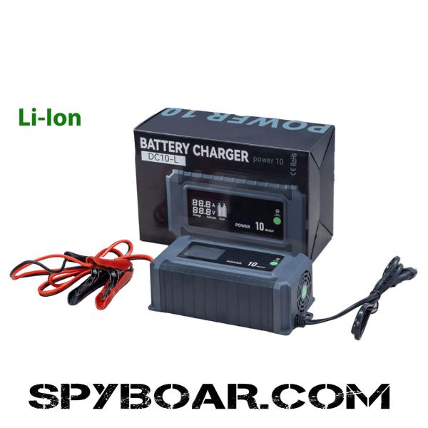 Intelligent charger DEMUDA DMD-DC10-L – for lithium and lead-acid batteries 12V