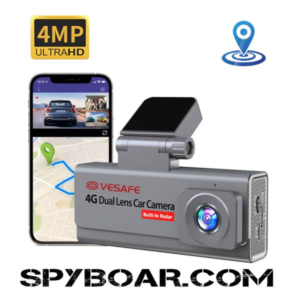 Видеорегистратор VESAFE CZ1 4G двуобективна камера за охрана кола с микровълнов датчик