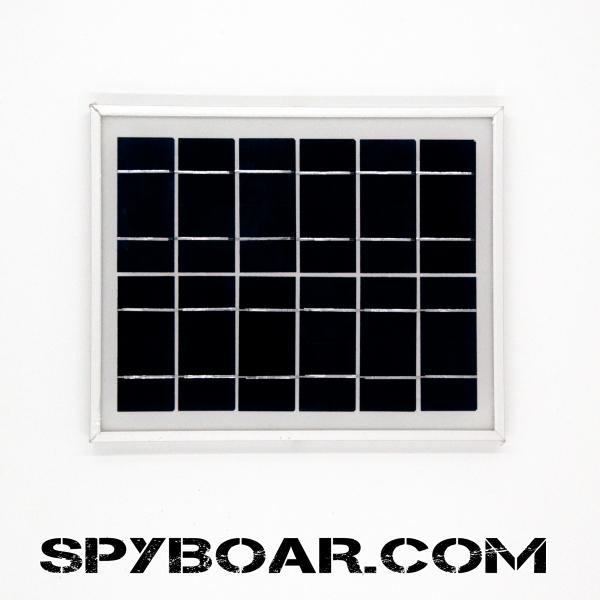 Solar panel with power 5W and voltage 6V for feeder kits and hunting cameras
