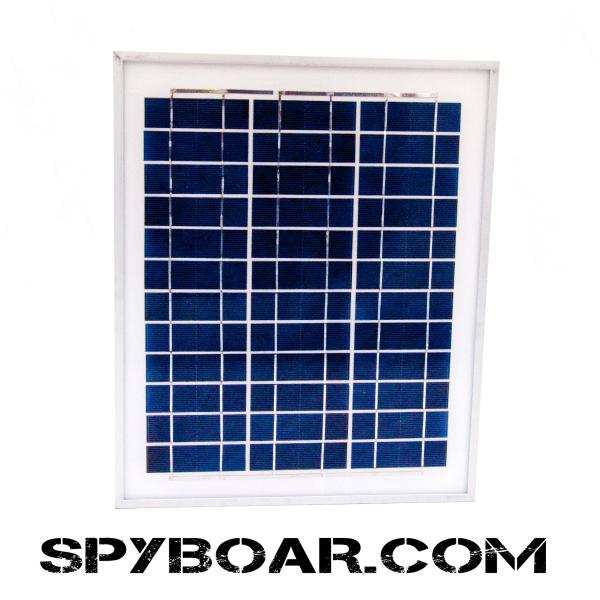 Соларен панел мощност 10W и напрежение 12V за автоматични хранилки и ловни камери